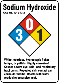 Sodium Hydroxide Chemical Sign