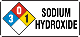 Sodium Hydroxide Chemical Label
