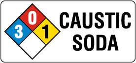 Caustic Soda Chemical Label