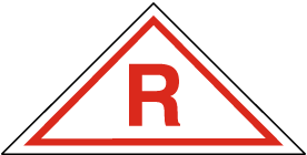 White / Red NJ Roof Truss Sign