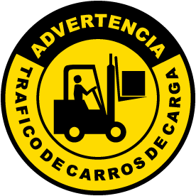 Spanish Forklift Traffic Floor Sign