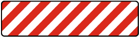 White / Red Striped Floor Sign