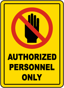Authorized Personnel Floor Sign