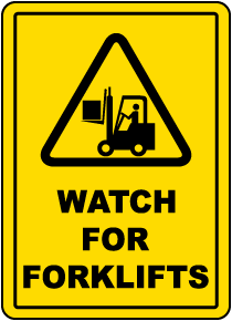 Watch Forklifts Floor Sign