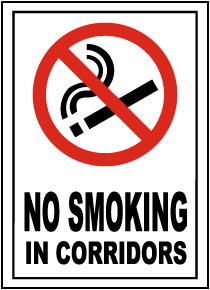 No Smoking In Corridors Sign