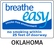 Oklahoma No Smoking Sign