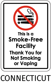 Connecticut No Smoking Sign