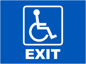 Accessible Exit Label