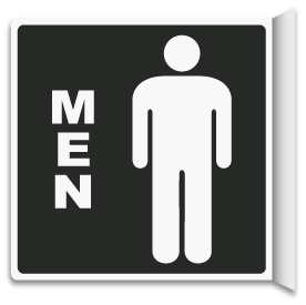 2-Way Men's Restroom Sign