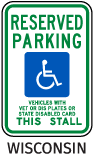Wisconsin Accessible Parking Sign