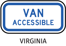 Virginia Van Accessible Sign