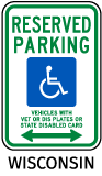 Wisconsin Reserved Parking Sign (Double Arrow)