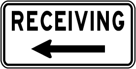 Receiving (Left Arrow) Sign