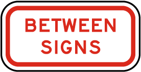 Between Signs Sign