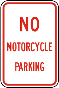 No Motorcycle Parking Sign