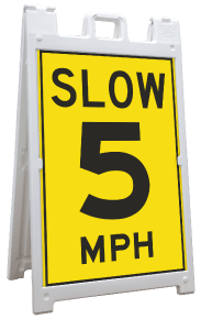 Slow 5 MPH A-Frame Sign