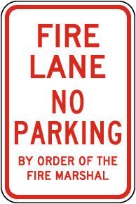 Fire Lane No Parking Sign