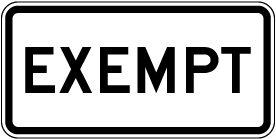 Exempt Sign