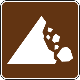 Falling Rocks Symbol Sign
