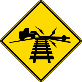 Railroad Low Ground Clearance Sign