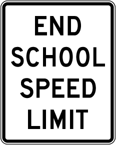 End School Speed Limit Sign