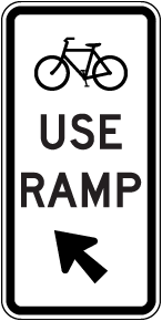 Use Ramp Bike Sign