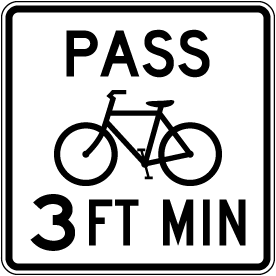 California Pass 3 FT Min Bike Sign