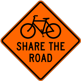 Share The Road Bicycle Sign