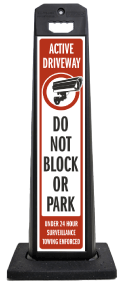Do Not Block or Park Vertical Panel