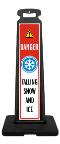 Danger Falling Snow and Ice Vertical Panel