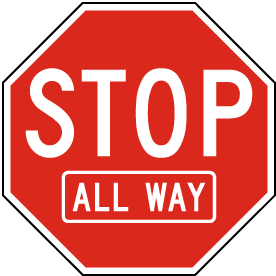 Stop All Way Sign