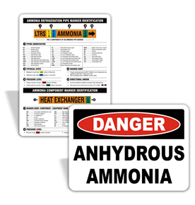 Ammonia Safety Signs