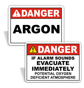 Argon Safety Signs