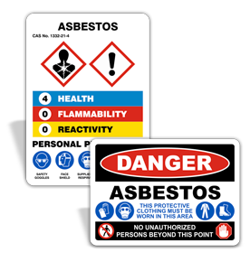 Asbestos PPE Signs