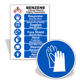 Benzene PPE Signs