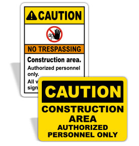 Caution Construction Signs