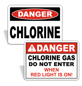 Chlorine Safety Signs