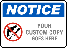 Custom Notice Sign