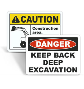 Excavation Warning Signs