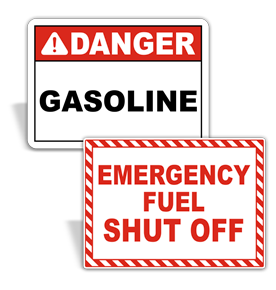 Gasoline Safety Signs