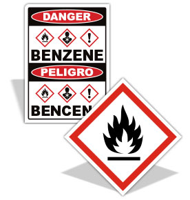 Benzene GHS Signs