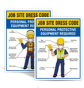 Construction Jobsite Dress Code Banners