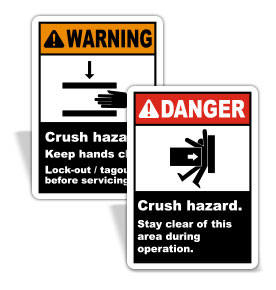 Crushing Hazard Labels
