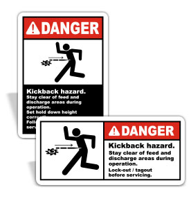 Kickback Hazard Labels