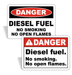 Diesel No Smoking Signs