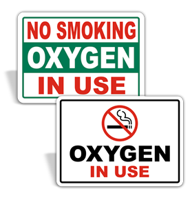 Oxygen In Use Signs