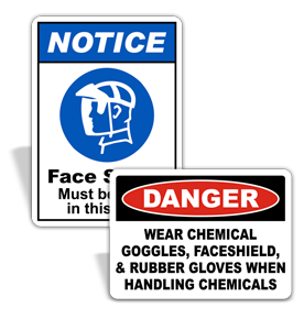 Oxygen PPE Signs