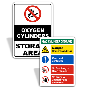 Oxygen Storage Signs