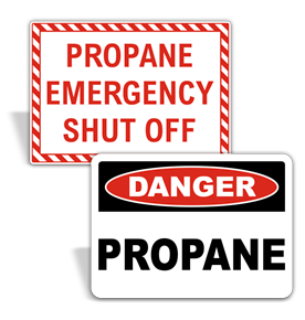Propane Safety Signs