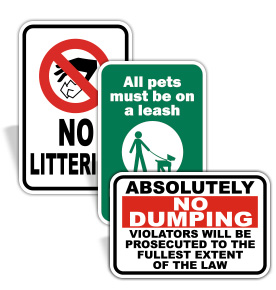 Waste Control Signs